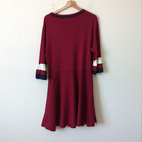 NWT Draper James Women's Viscose Knit Berry Bell Sleeve Sweater Dress XXL $150 - Picture 11 of 12